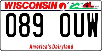 WI license plate 089OUW
