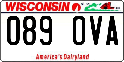 WI license plate 089OVA