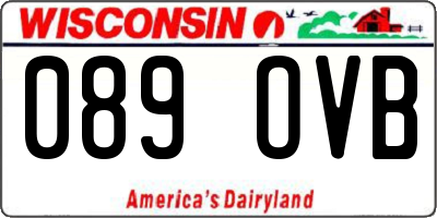 WI license plate 089OVB