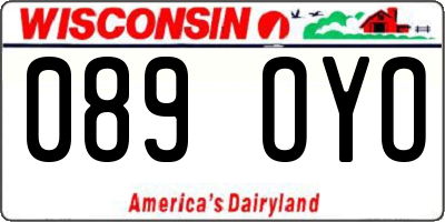 WI license plate 089OYO