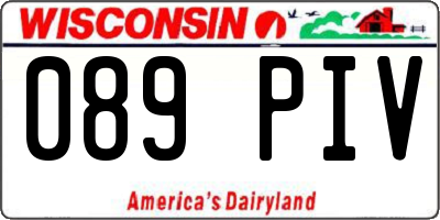 WI license plate 089PIV