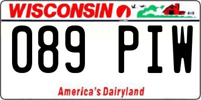WI license plate 089PIW