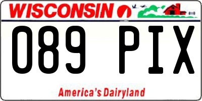 WI license plate 089PIX