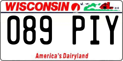 WI license plate 089PIY
