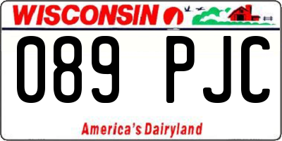 WI license plate 089PJC