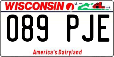 WI license plate 089PJE