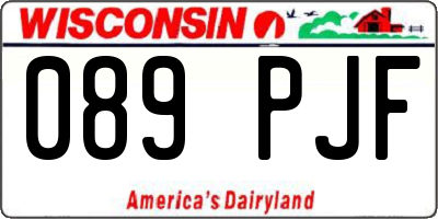 WI license plate 089PJF