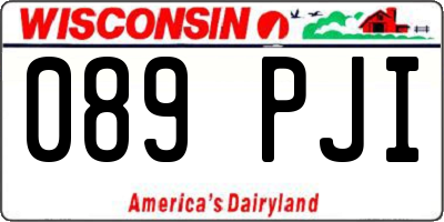 WI license plate 089PJI
