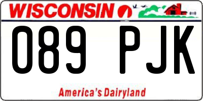 WI license plate 089PJK