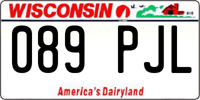 WI license plate 089PJL