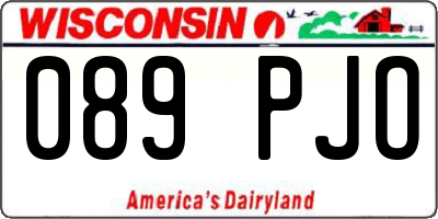 WI license plate 089PJO