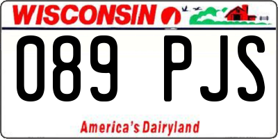 WI license plate 089PJS