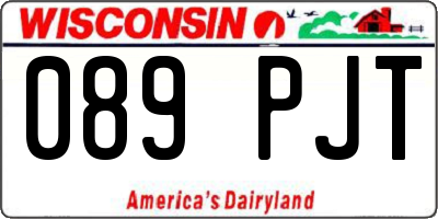 WI license plate 089PJT