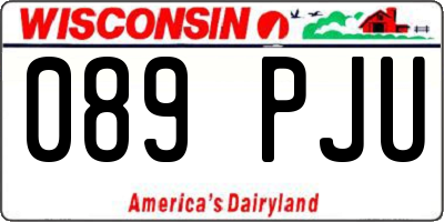 WI license plate 089PJU