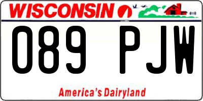 WI license plate 089PJW