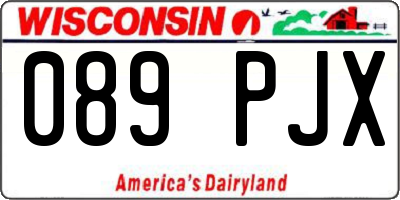 WI license plate 089PJX