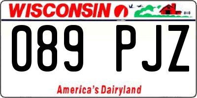 WI license plate 089PJZ