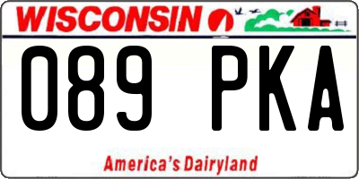 WI license plate 089PKA
