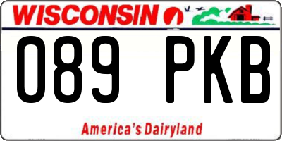 WI license plate 089PKB