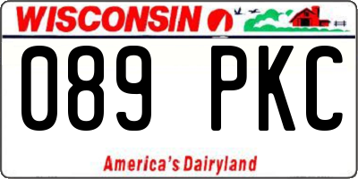 WI license plate 089PKC