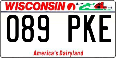 WI license plate 089PKE