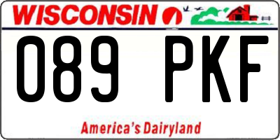WI license plate 089PKF