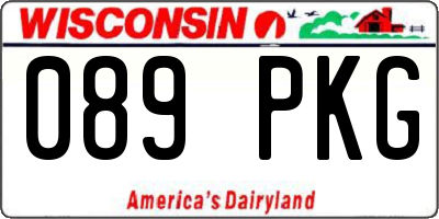 WI license plate 089PKG