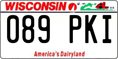WI license plate 089PKI