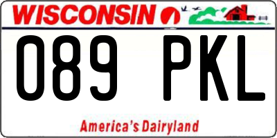 WI license plate 089PKL