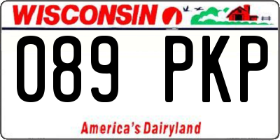 WI license plate 089PKP