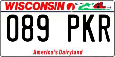 WI license plate 089PKR
