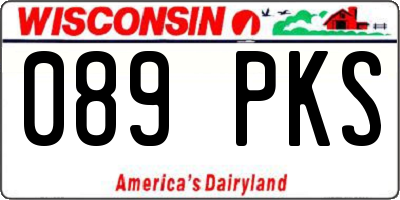 WI license plate 089PKS