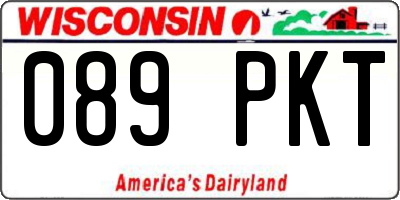 WI license plate 089PKT