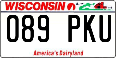 WI license plate 089PKU