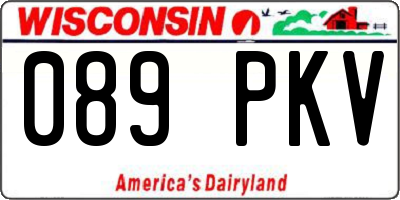 WI license plate 089PKV