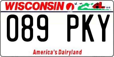 WI license plate 089PKY