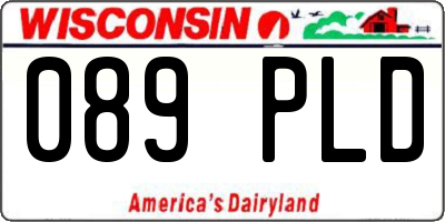 WI license plate 089PLD