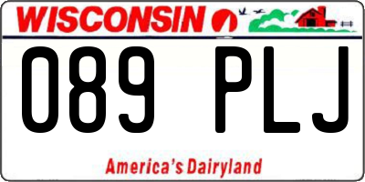 WI license plate 089PLJ