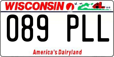 WI license plate 089PLL