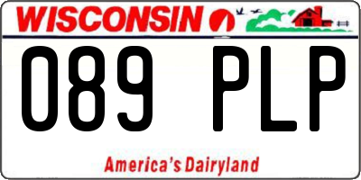 WI license plate 089PLP