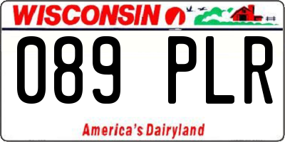 WI license plate 089PLR