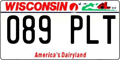 WI license plate 089PLT