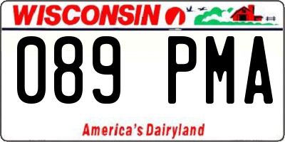 WI license plate 089PMA