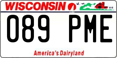 WI license plate 089PME