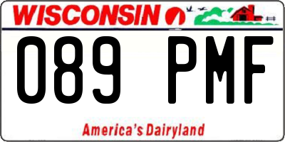 WI license plate 089PMF