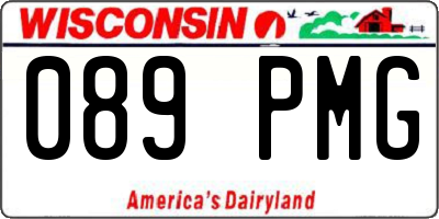 WI license plate 089PMG