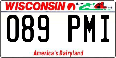 WI license plate 089PMI