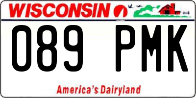 WI license plate 089PMK