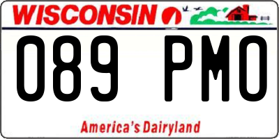 WI license plate 089PMO
