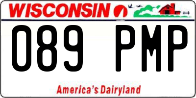 WI license plate 089PMP
